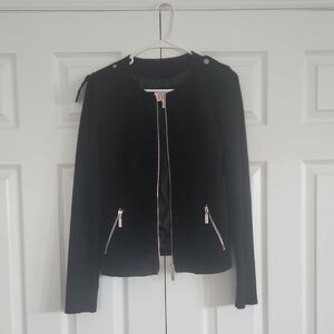 Bernardo Black Blazer with Zipper Details